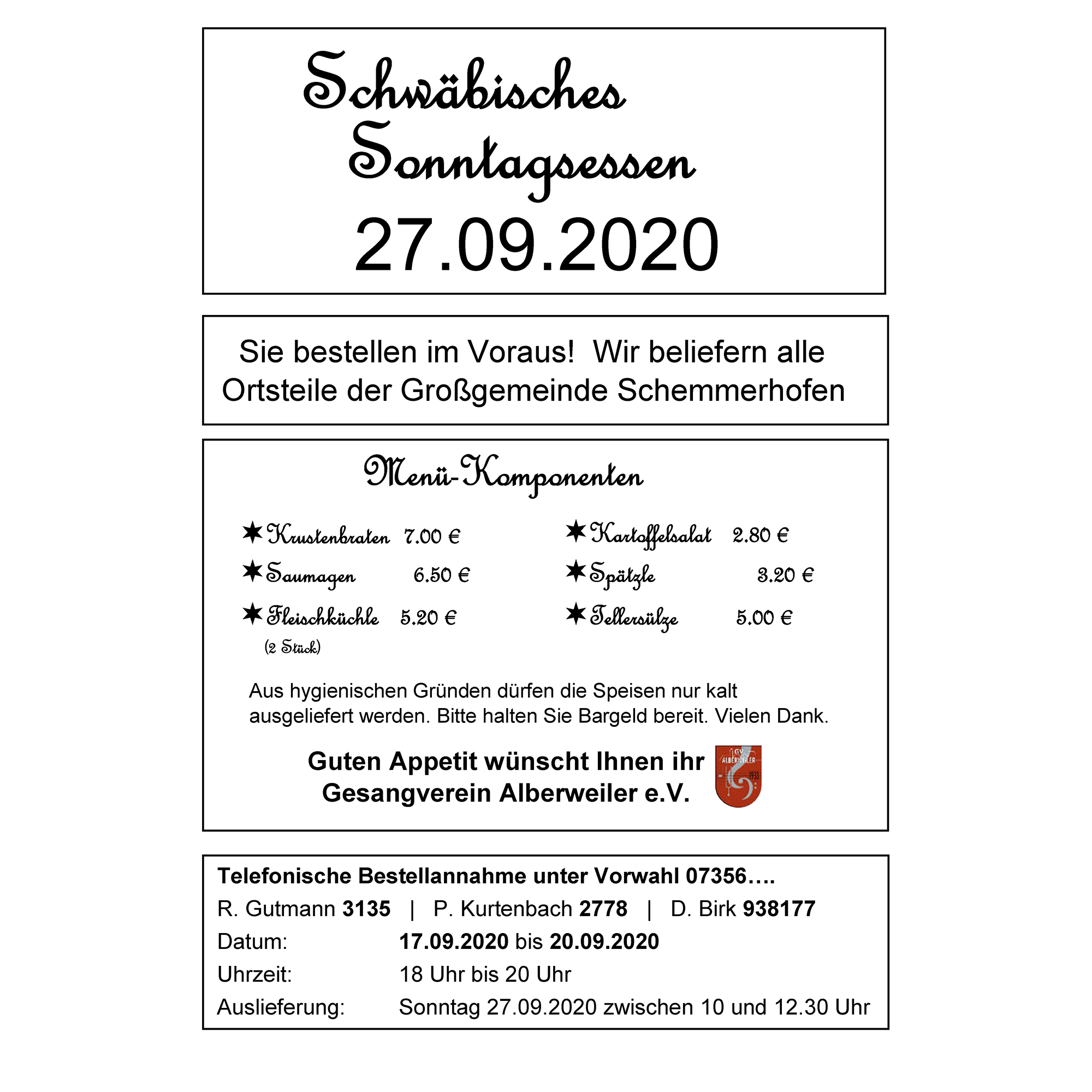 2020 09 Sonntagsessen
